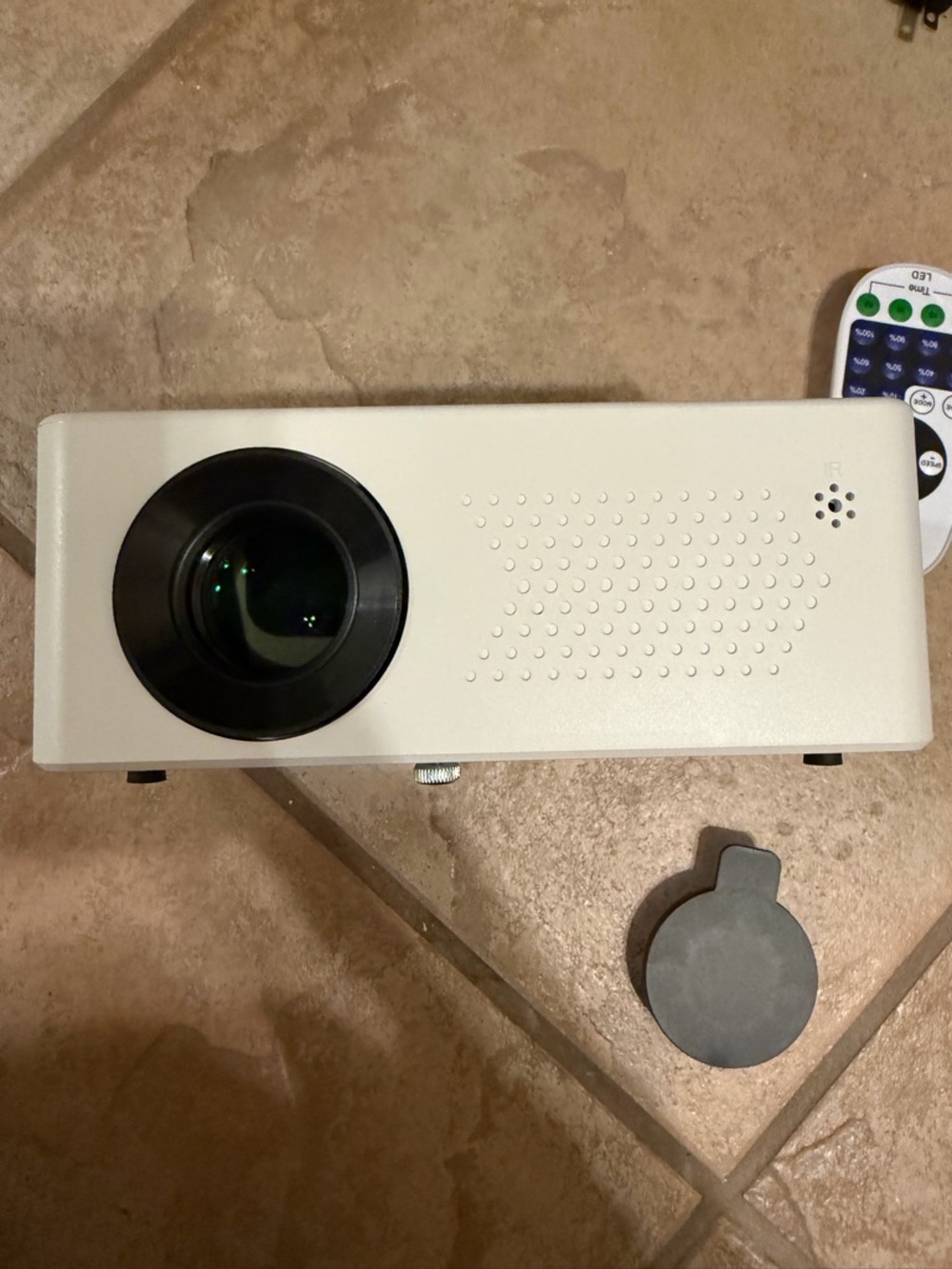 Compact White Mini Projector with Remote - Picture 6 of 6